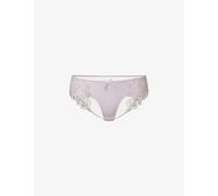 Agent Provocateur Womens Agent Provocateur Lindie Mid-Rise Embroidered Floral Mesh Briefs Ivory Nude L