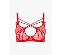 Agent Provocateur Womens Agent Provocateur Nicki High-Neck Underwired Tulle Bra Red 36D