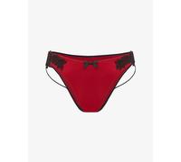 Agent Provocateur Womens Agent Provocateur Penelopi Embroidered Silk Briefs Red/Black L