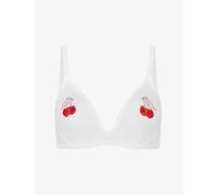 Agent Provocateur Womens Agent Provocateur Perri Cherry-Embroidered Tulle Bra White/Red 32C
