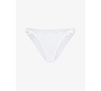 Agent Provocateur Womens Agent Provocateur Rosia Bow-Embroidered Mid-Rise Woven Briefs White M
