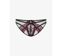 Agent Provocateur Womens Agent Provocateur Rozlyn Bikini Mesh and Lace Briefs Black/Plum XL