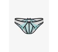 Agent Provocateur Womens Agent Provocateur Rozlyn Mesh and Lace Bikini Briefs Mint/Black XL
