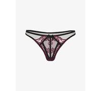 Agent Provocateur Womens Agent Provocateur Rozlyn Mesh and Lace Thong Black/Plum XL