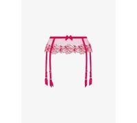Agent Provocateur Womens Pink Juni Bow-embroidered Mid-rise Woven Suspender Belt L