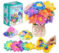 AGENTLAN Art & Craft Activity, Poke Fun Flower Bouquet Craft Kit, Fun & Easy Art Kits for Kids, DIY Garden Kids Activities, Gifts for Girls and Boys 3 4 5 6 7 8 9