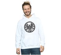 Agents Of SHIELD Distressed Logo Hoodie Marvel White S