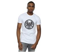 Agents Of SHIELD Distressed Logo T-Shirt Marvel White S