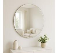 Agenzia 14 All Glass Bevelled Classic Design Round Mirror 80 X 80Cm
