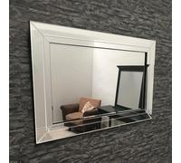 Agenzia 14 Extra Large Venetian Art Deco Glass Framed Wall Mirror 120cm x 80cm
