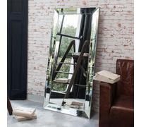 Agenzia 14 Large Glass Frame Modern Venetian Bevelled Leaner Mirror 165 X 78.5Cm