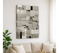 Agenzia 14 Large Modern Art Deco 3D Glass Framed Wall Mirror 120 X 80Cm