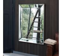 Agenzia 14 Large Venetian Art Deco Glass Framed Wall Mirror 109Cm X 79Cm