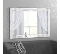 Agenzia 14 Large Venetian Art Deco Glass Framed Wall Mirror 120cm x 80cm