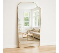 Agenzia 14 Modern Gold Irregular Frame Leaner Mirror 170Cm X 90Cm