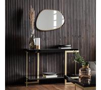 Agenzia 14 Modern Gold Pebble Metal Wall Mirror 41 X 53Cm