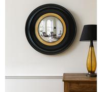 Agenzia 14 Small Round Black & Gold Convex Mirror Agenzia 14 Black Small