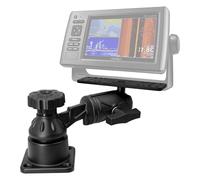 AGEofDMS Heavy-Duty Aluminum Fishfinder Mount for 7-12+ Inch Screens - Reinforced Arm and Ball Joint Adjustment, Compatible with Garmin, Lowrance, Humminbird, Raymarine (Deck Mount)