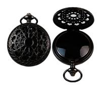 AGERYU Obsidian Crystal Obsidian Mirror with Bag for Divination, Meditation, Healing, Feng Shui (Pocket Watch-D)