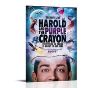 AGEUWRRGGH Harold And The Purple Crayon Poster Canvas Cover Wall Art Aesthetic Poster Modern Art Painting for Rooms 20x30inch(50x75cm) Frame-style