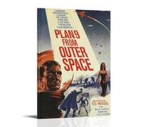 AGEUWRRGGH Plan 9 from Outer Space Poster Canvas Cover Wall Art Aesthetic Poster Modern Art Painting for Rooms 24x36inch(60x90cm) Frame-style