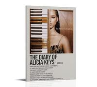 AGEUWRRGGH The Diary Of Alicia Keys by Alicia Keys Poster Canvas Cover Wall Art Aesthetic Poster Modern Art Painting for Rooms 12x18inch(30x45cm) Frame-style