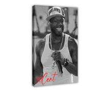 AGEWE Hiphop Rapper 50 Cent Curtis James Jackson III 17 Canvas Poster Wall Art Decor Print Picture Paintings for Living Room Bedroom Decoration 12x18inch(30x45cm)