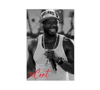 AGEWE Hiphop Rapper 50 Cent Curtis James Jackson III 17 Canvas Poster Wall Art Decor Print Picture Paintings for Living Room Bedroom Decoration 20x30inch(50x75cm)