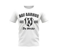 AGF Aarhus Men's Mens Established Football T-Shirt in White | Size: Medium AGF Aarhus White M