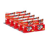 AGFA PHOTO 601020 - LeBox Flash Disposable Camera, 27 Photos, 31mm Optical Lens - Grey and Red