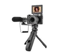 AGFA PHOTO All-in-One Vlogging Kit VLG-4K Black with 8x optical zoom, powerbank tripod, remote, microphone, 32GB microSD, 24MP photos, 4K video, 3" LCD, CMOS sensor and lithium battery