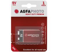 Agfa Photo Heavy Duty Premium 9V 9 Volt Block Battery Cell 6F22