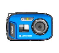 AGFA PHOTO Realishot WP6000 - Waterproof Digital Camera, 3 m/10 ft, 18 MP, HD Video, 2.4" LCD Screen, 16x Digital Zoom, Autofocus, Selfie Mirror, Lithium Battery - Blue