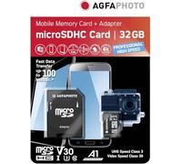 Agfaphoto 10615 32GB AGFA microSDHC Class 10 UHS-I U3 V30 A1 Flash Memory