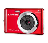 AGFA PHOTO Realishot DC5200 - Appareil Photo Numérique Compact, CMOS 21MP, Écran LCD 2,4", Zoom Digital 8x, Vidéo HD 720p, Batterie Lithium, Cartes SD, Modes Scène - Rouge