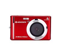 AgfaPhoto - 24MP Digital Compact Camera - Realishot DC5500-2.4" LCD Screen - 8X Digital Zoom - HD 720p Video - Autofocus, Face Detection & Stabilisation - Lithium Battery - Red