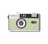 AGFAPHOTO - 35mm Film Camera - 31 mm F9 Lens, Built-in Flash, Fixed Focus, Compatible ISO 200/400/800 - Case and Strap Included - Green