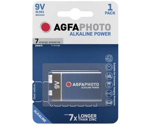 AgfaPhoto 6LR61 Battery Alkaline 9V Long Life for High Power Devices