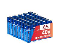 AgfaPhoto Alkaline Batteries PLUS AA LR6 1.5V Pack of 40, Long Lasting, Ideal for Remote Controls Toys Cameras and More, Reliable Performance, 7 Years Shelf Life