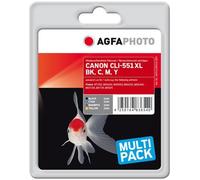 AgfaPhoto APCCLI551XLSET Ink B/C/M/Y 4x11 ml.
