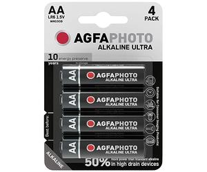 AgfaPhoto Battery Alkaline Ultra AA LR06 Mignon Pack of 4