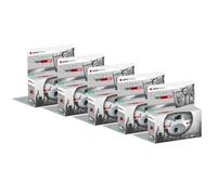 AgfaPhoto Black & White Disposable Camera - LeBox Flash Black & White (5-Pack) - 35 mm, 5 × 36 Photos, APX ISO 400 Film, 31 mm Lens, Fixed Focus and Built-in Flash - Grey