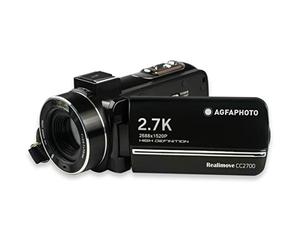AgfaPhoto - Camcorder - Realimove CC2700-2.7K Ultra HD, 3" IPS Touchscreen, 18x Digital Zoom, LED Light & Remote Control, DIS Stabilization, Lithium Battery - Black