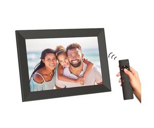 AGFAPHOTO - Digital Photo Frame - Realiview APF1000-10-inch LED Display, Weather/Clock Functions - Black