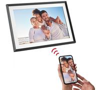 AGFA PHOTO - Realiview 10" 32 GB HD Digital Wi-Fi Photo Frame, Touchscreen, Weather, Clock, Wall Mount, Remote Sharing, Multimedia Display, 1200x800 Resolution - APF1000 Wi-Fi - Black