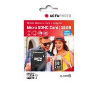 AgfaPhoto Micro SDHC UHS-1 16GB Memory Card with Adapter