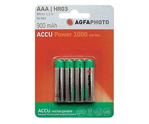 AgfaPhoto NiMH Batteries Micro AAA 900 mAh (Pack of 4)