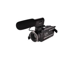 AGFAPHOTO Realimove CC2700 Camcorder Ultra HD 2.7K Video Camera | Black, 1 Microphone, 3 Inch IPS Touchscreen, 18X Digital Zoom, LED Light, Remote Control, DIS Photo Stabilisation