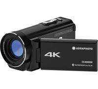 Agfaphoto - Camcorder - Realimove CC4000W - 4K, 3" Articulating IPS LCD Screen, 18X Digital Zoom, 5M Waterproof, Electronic Image Stabilization, Lithium Battery - Black