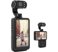 AgfaPhoto Realimove MC3X Gimbal Camera - 3-Axis 4K Ultra HD, 20 MP, Touchscreen Rotating Display - Black